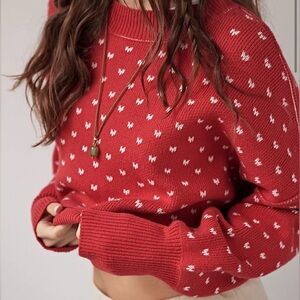 NWT Free People Heart Sweater